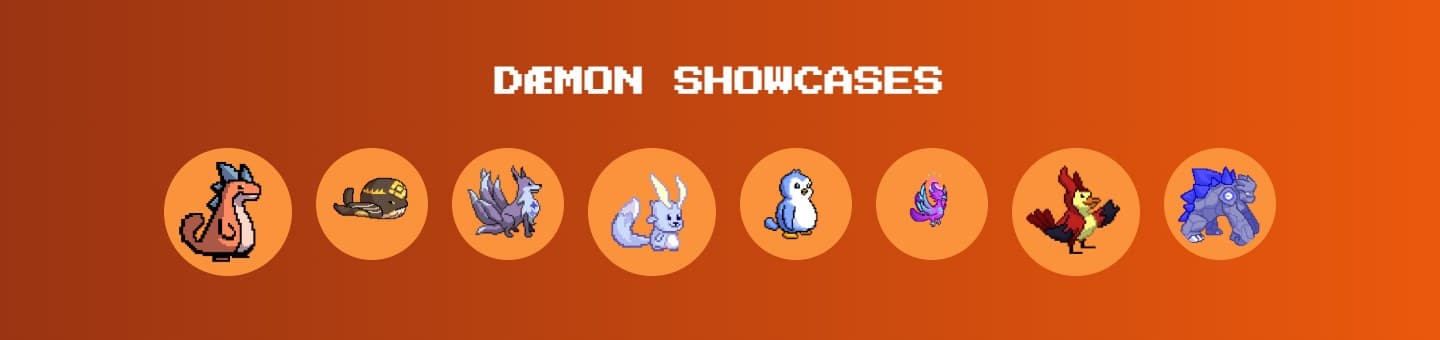 Витрина Dæmon Showcases с персонажами игры